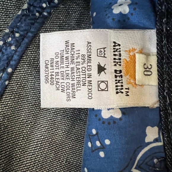 Antik Denim Jean Denim Pencil Skirt Size 30 - Picture 10 of 10